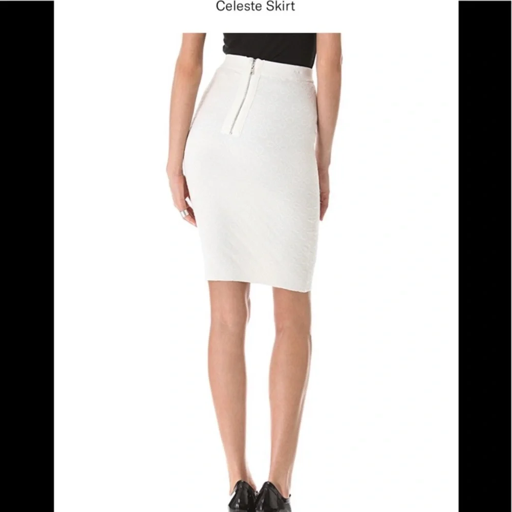 🍦Torn By Ronni Kobo Cream Celeste Textured Knit Skirt Sz XS